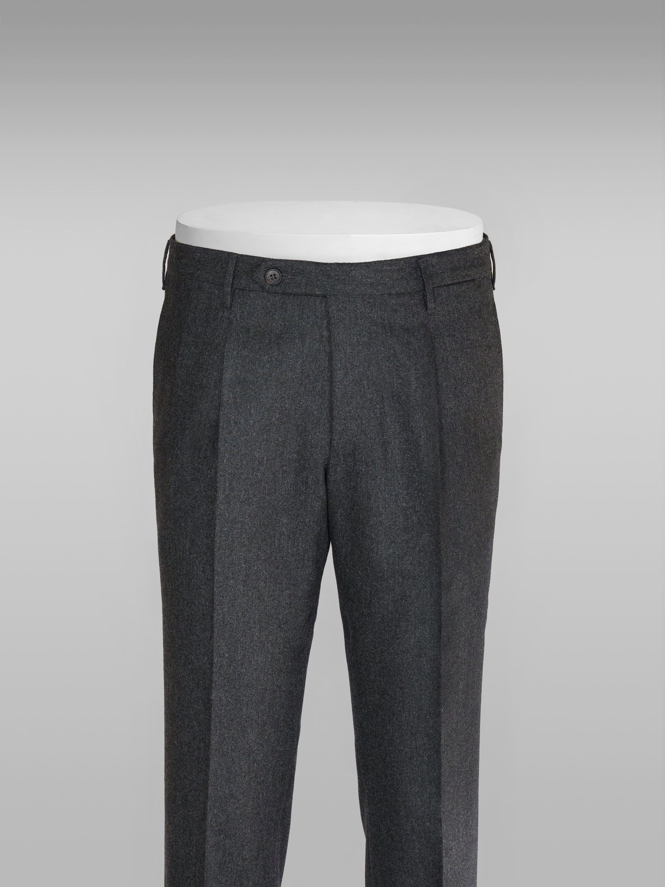 Dark grey flannel slim fit trousers WINTER